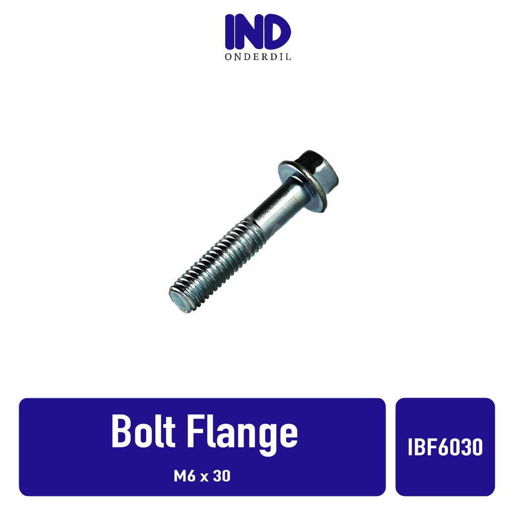 Baut/Baud/Bolt Flange/Topi M6x30/6x30 K8/Kunci 8
