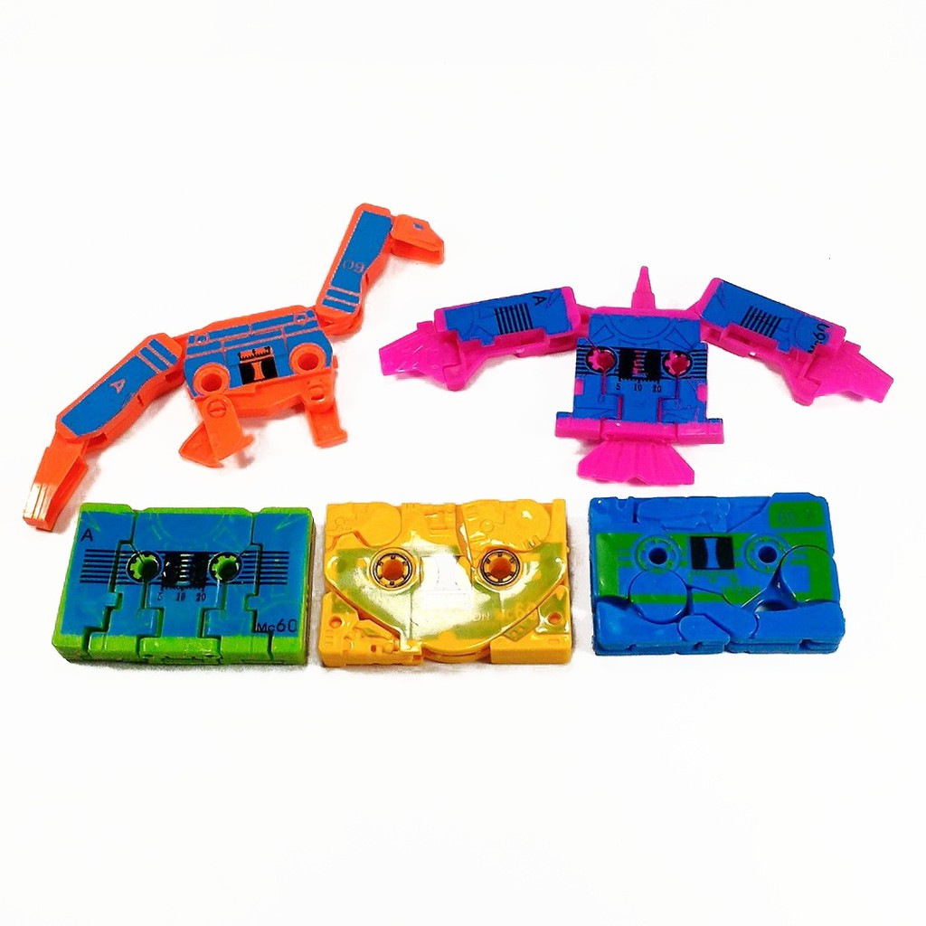 2 pcs Kaset Robot Dino Mainan Unik Kaset Bisa Berubah Bentuk Dinosaurus