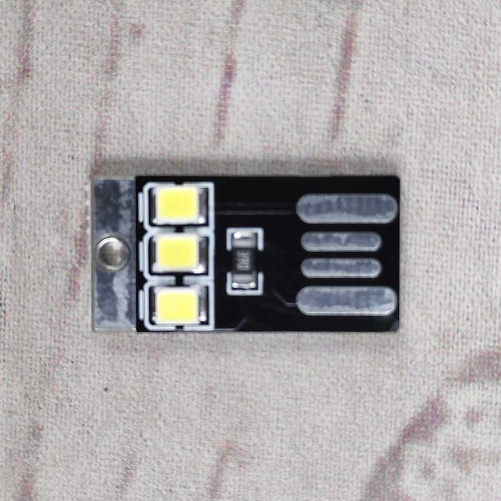 Lampu LED Mini USB 3x2835 SMD Chip Cool White Lamp Hias Multifungsi Cahaya Terang Senter USB Port Powerbank Laptop PC