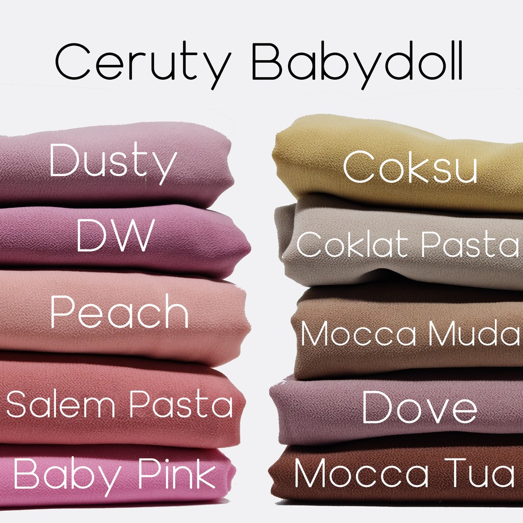 Aline Pashmina Ceruty Baby Doll Warna 1