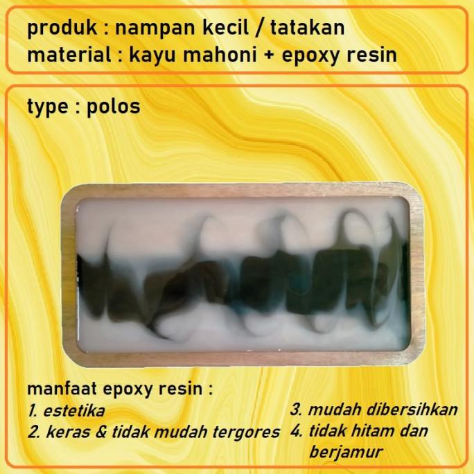 

nampan kecil / tatakan : kayu + epoxy resin 11 x 21 cm