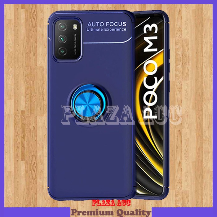 Case Xiaomi Poco M3 - Casing Xiaomi Poco M3 Case Premium Ring Case