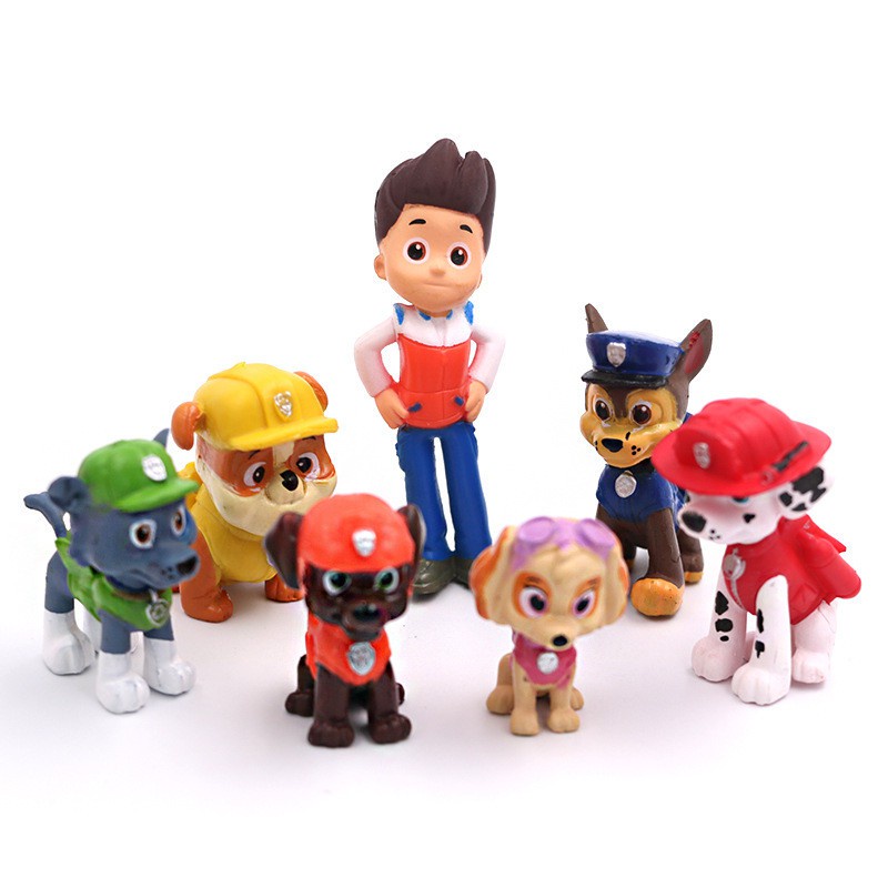 12pcs / Set Mainan Action Figure Paw Patrol Mini Untuk Dekorasi Kue