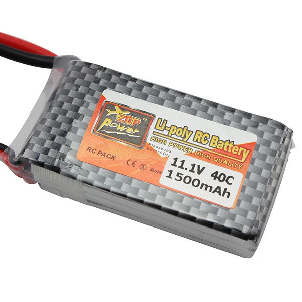 Lipo 3S 11.1v 1500mah 40C Zop Power XT60 Connector