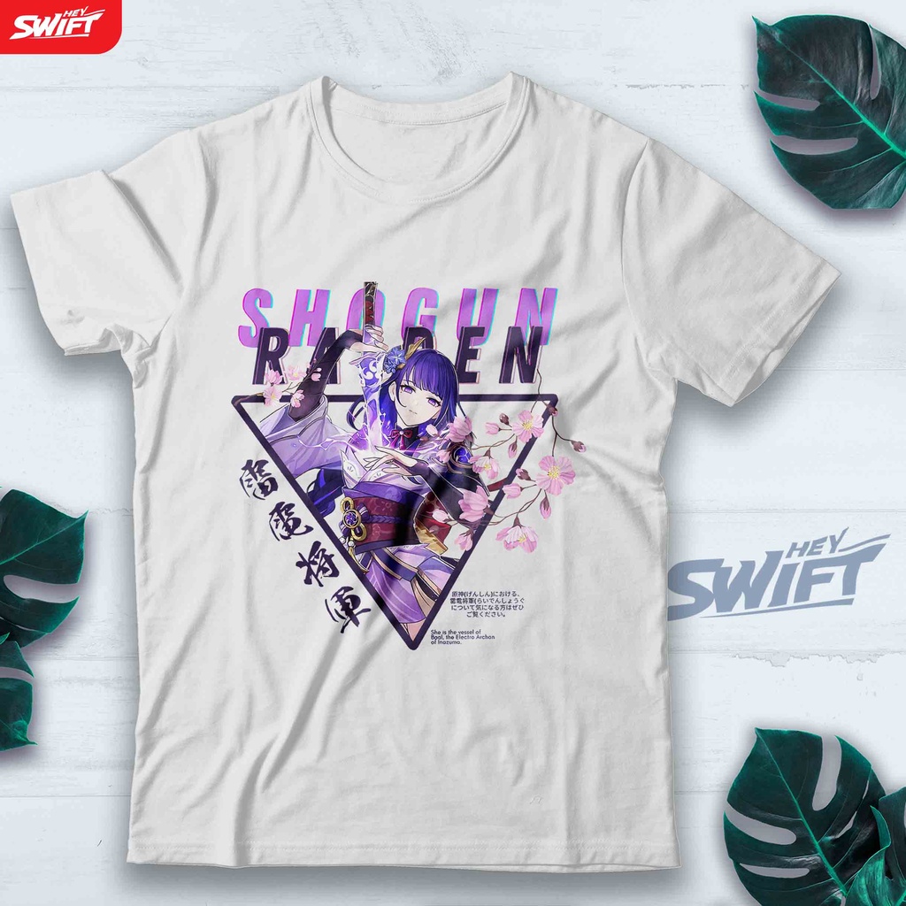 KAOS Raiden Shogun BAAL - Genshin Impact TSHIRT BAJU DISTRO