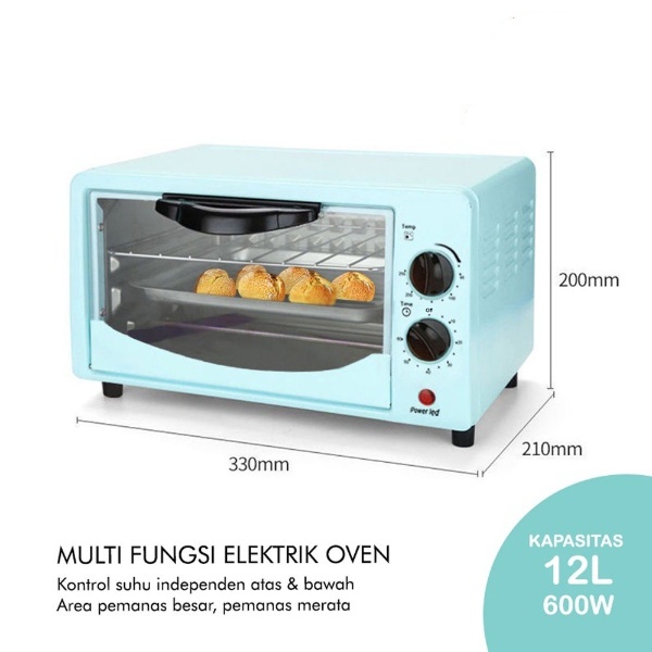 Barnik88 Oven Electric Tombol 12L / Pemanggang Makanan Listrik 12 Liter Electric MULTIFUNGSI