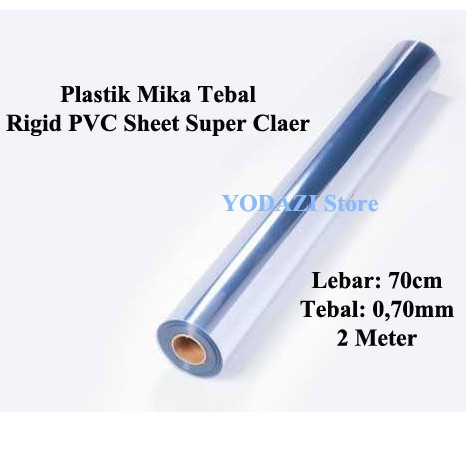 Plastik Mika Kaku Rigid Pvc Super Clear Lebar 70Cm Tebal 0,70Mm