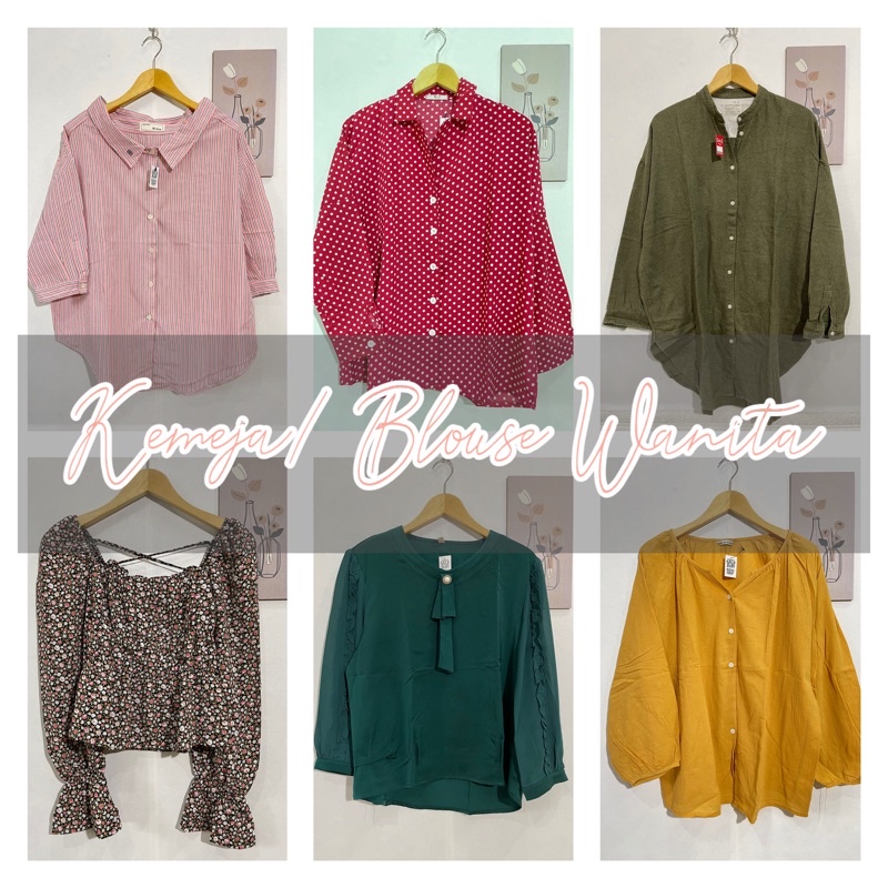 Kemeja dan blouse wanita Korea/ vintage