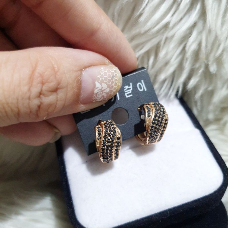 Anting Silver925 Perak Premium Quality Mata kilau Anti Karat anti alergi anting premium As92