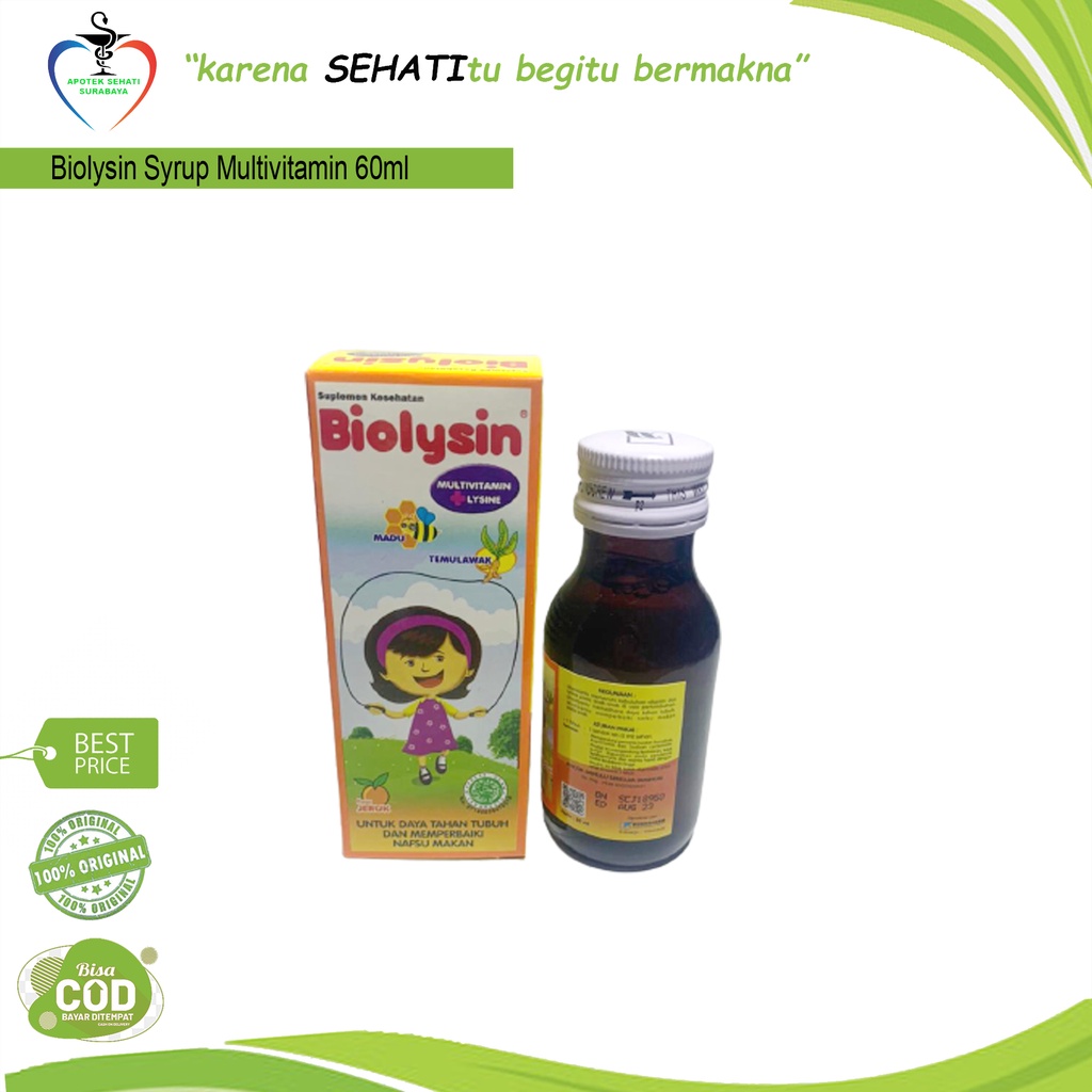 Biolysin Sirup 60ml Vitamin Nafsu Makan Anak