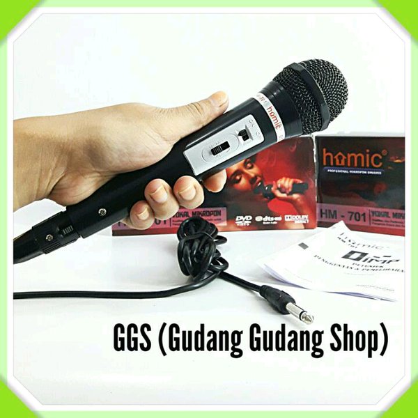 Mic homic hm-701 mikropon with volume suara microphone