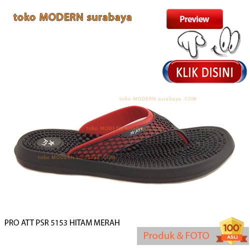 PRO ATT PSR 5153 HITAM MERAH sandal pria jepit karet murah anti air