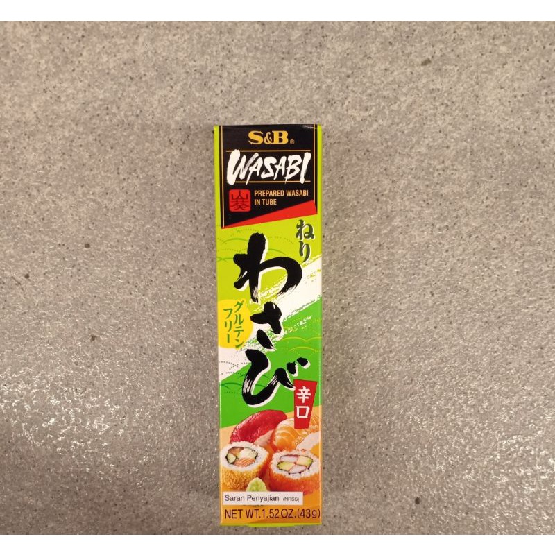 

S&B Wasabi Tube 43gr/ Pasta Wasabi Tube Sushi Sashimi/ Import