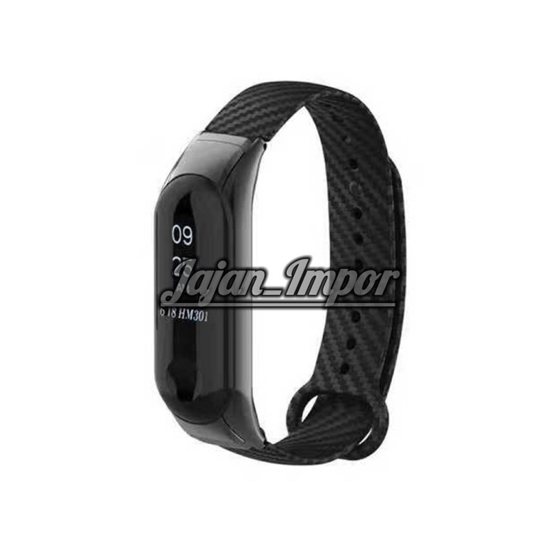 Strap Xiaomi Mi Band miband  3 4 5 6 Replacement Metal Frame Carbon Fiber Strap Wristband