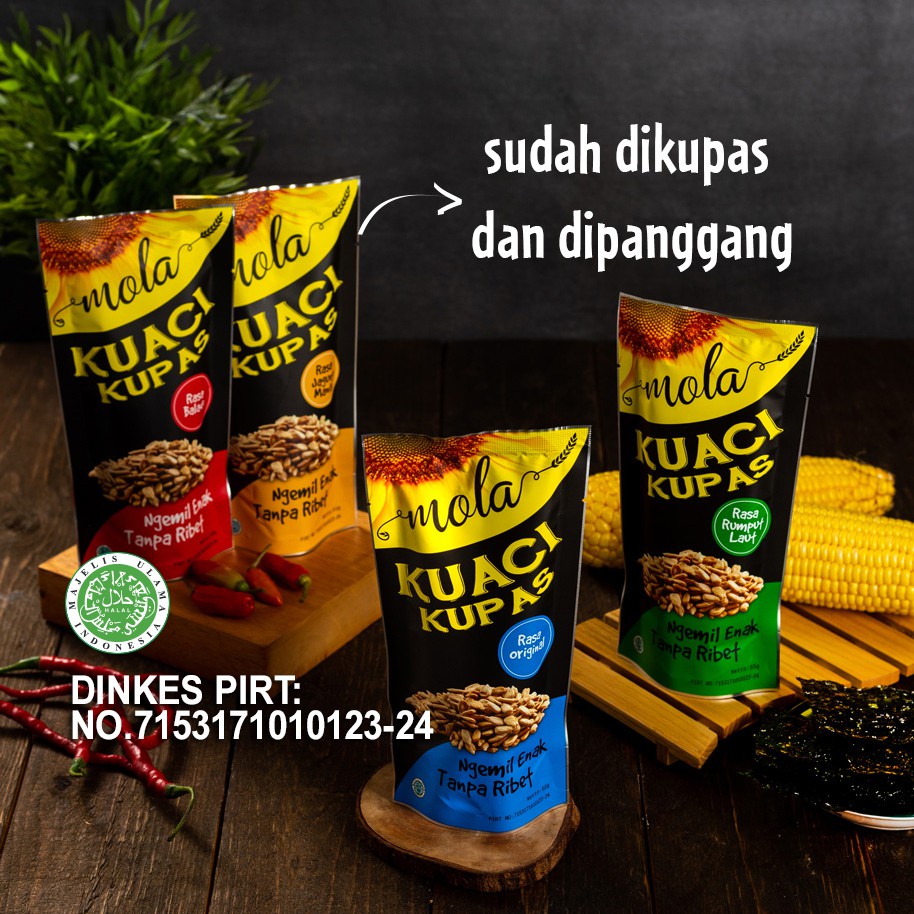 

Mola Kuaci Kupas Panggang / Sunflowers Seeds Cemilan Sehat Kuaci Bunga Matahari