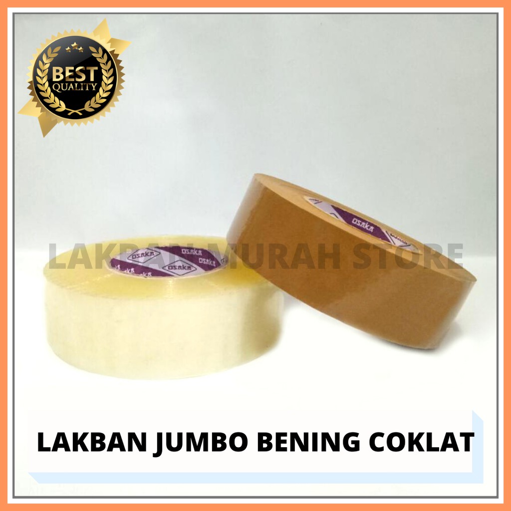 

LAKBAN JUMBO BENING COKLAT 45MM x 300M ISOLASI MURAH SETARA DAIMARU