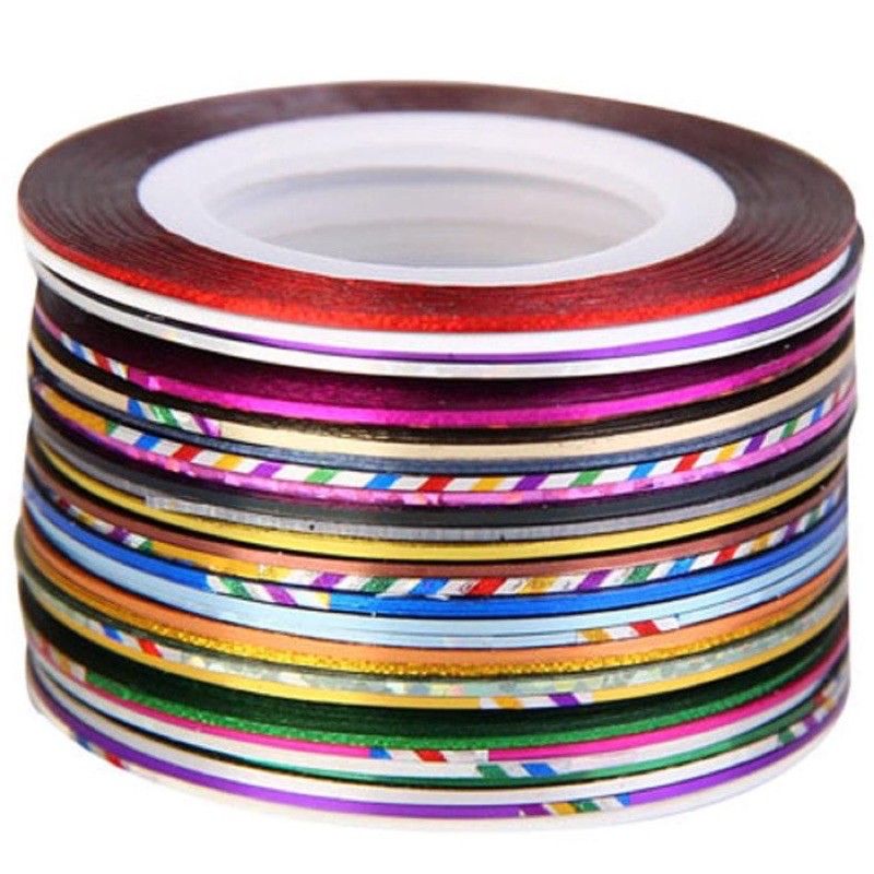 Stripping tape 0.5mm tipis nailart nail strip tape random