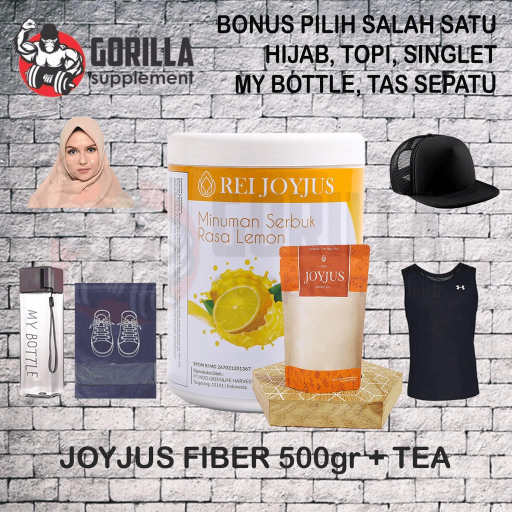 Paket Joyjus Tea + Joyjus Kapsul / Fiber 300 Gram / Fiber 500 Gram Joy Jus Rei Joyjus