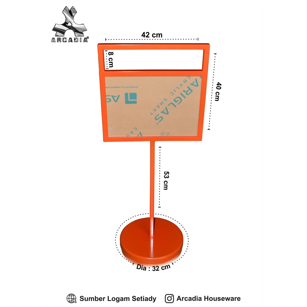 

Standing Signage A3 / Papan Info dengan tiang dan pemberat