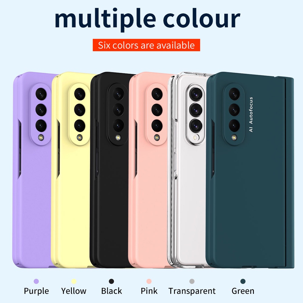 Frosted Matte Skin Tempered Glass Hinge Case Samsung Z Fold 4 Z Fold 5 Slot Pen (sudah termasuk Stylus S Pen nya) And Standard Tanpa Pen Slot