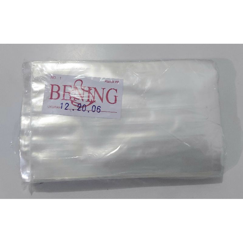 plastik PP tebal 06 uk 12x20