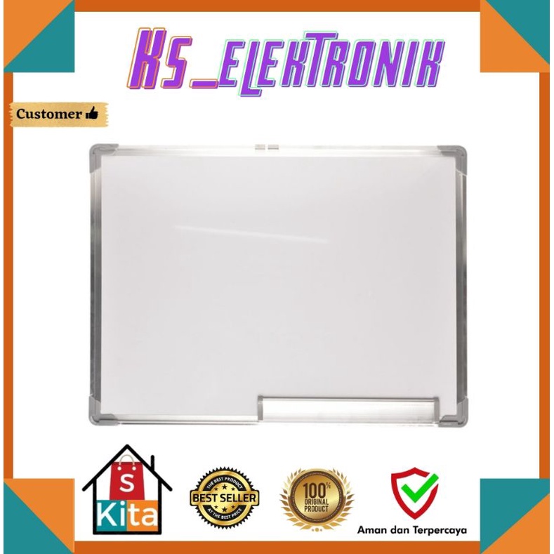 

Papan Tulis Alumunium Magnetic 60 X 90 cm dengan tatakan spidol