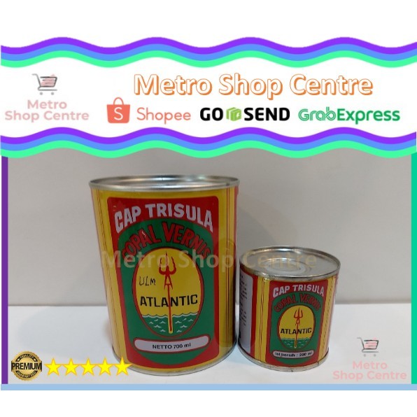Cap Trisula Copal Vernis Atlantic Ocean Cat Vernis Kayu Bambu 200 Ml 100 Original New Baru Shopee Indonesia