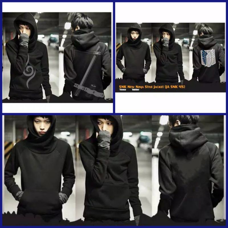 JAKET SWEATER HOODIE PRIA-WANITA WIBU HARAJUKU NINJA ANIME NARUTO ANBU PEDANG COOSPLAY TERLARIS-JAKE