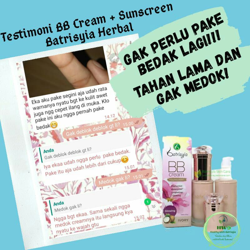 BB cream Sunscreen glowing Batrisyia Herbal Tabir Surya bpom Batrisya