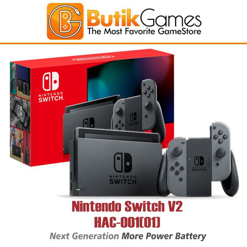 Nintendo Switch Console V2 New Model Grey #mesinswitch