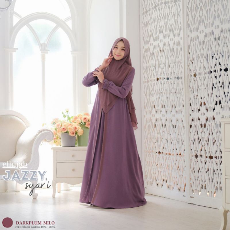 Jazzy Syari Set Khimar By Elhijab bahan wolycrepe premium