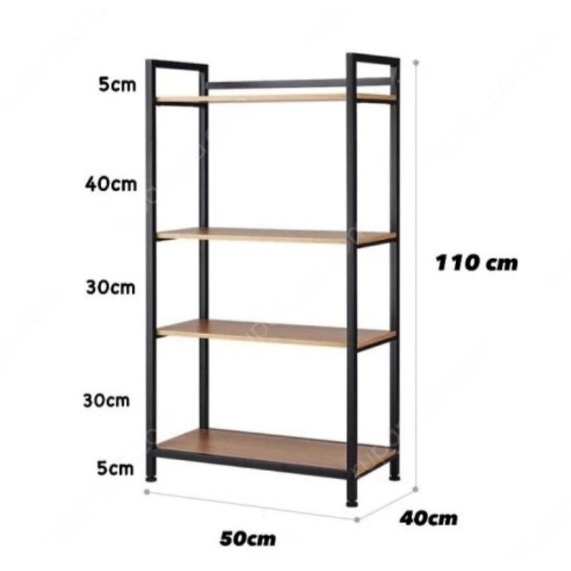 Rak Besi Serbaguna Alas Kayu - Rak Besi Minimalis - Rak Besi Custom