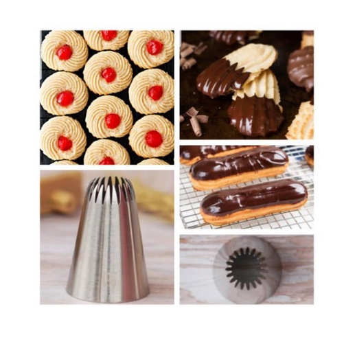 Spuit Nozzle Import no 195 kue kering semprit sagu keju nastar ukuran besar kue sus churros cake cetakan loyang