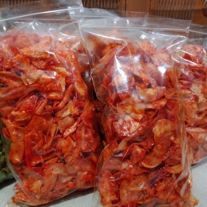 

kripik singkong lengket sambal asam manis