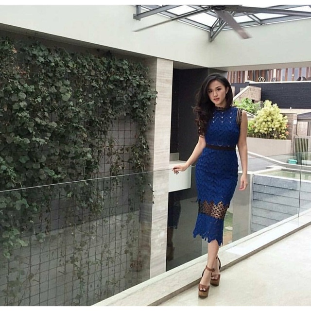 Blue Scallop Dress