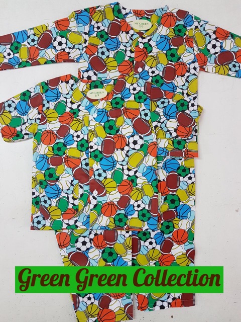 Piyama katun anak full print motif (1-10th)