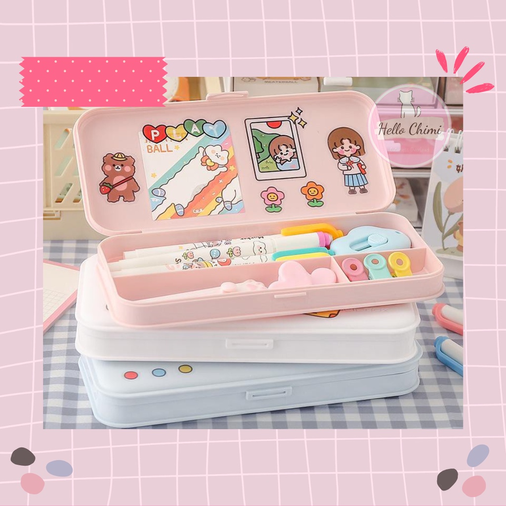 

MINIMALIST PENCIL CASE PASTEL | KOTAK PENSIL PULPEN AESTHETIC KOREA