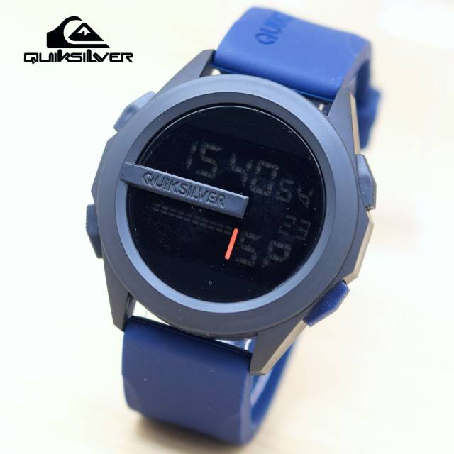 NEW Product//Jam Tangan Pria Quicksilver Bulat Strap rubber Digital