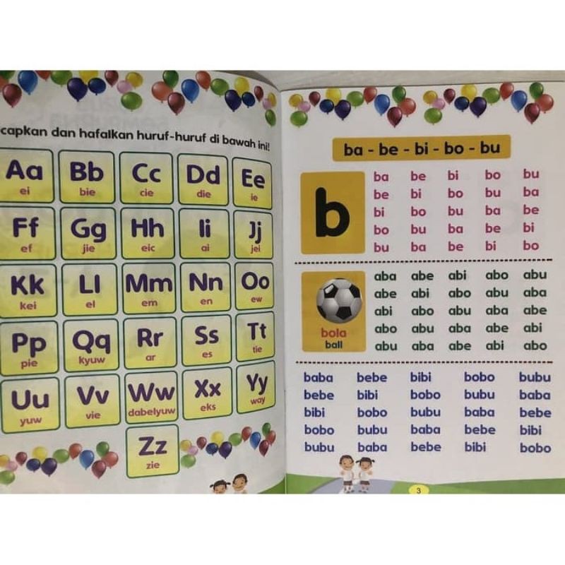 Buku Belajar Membaca Huruf A-Z Untuk Anak TK