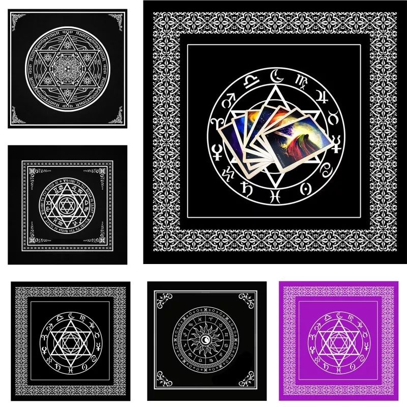 [BISA COD] Taplak Alas Meja Kartu Tarot Table cloth 50x50 cm Sablon kualitas tinggi | Karpet Tarot