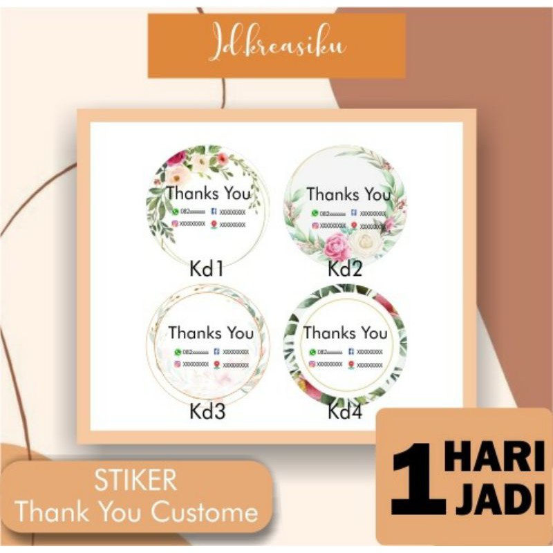 Jual Stiker thank you | stiker chromo | stiker ucapan terimakasih