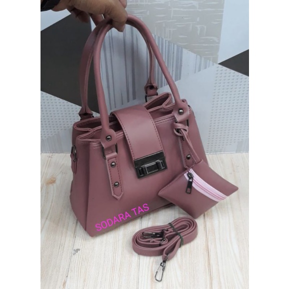 PROMO!!! COD SODARA TAS TOTTE BAGS FAMILI TIGA RUANG TAS FASHION MASAKINI SIZE 18x25cm