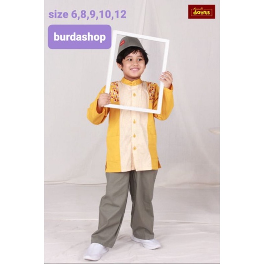 Baju Muslim anak Dannis TAPM 0703 GOLD laki laki size 6, 8, 9, 10, 12  ( Baju Koko )