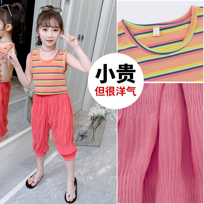 Promo !! Setelan baju anak cewek lucu LS setelan kenzie fashion wonderfull stripe import  uk 2-6thn