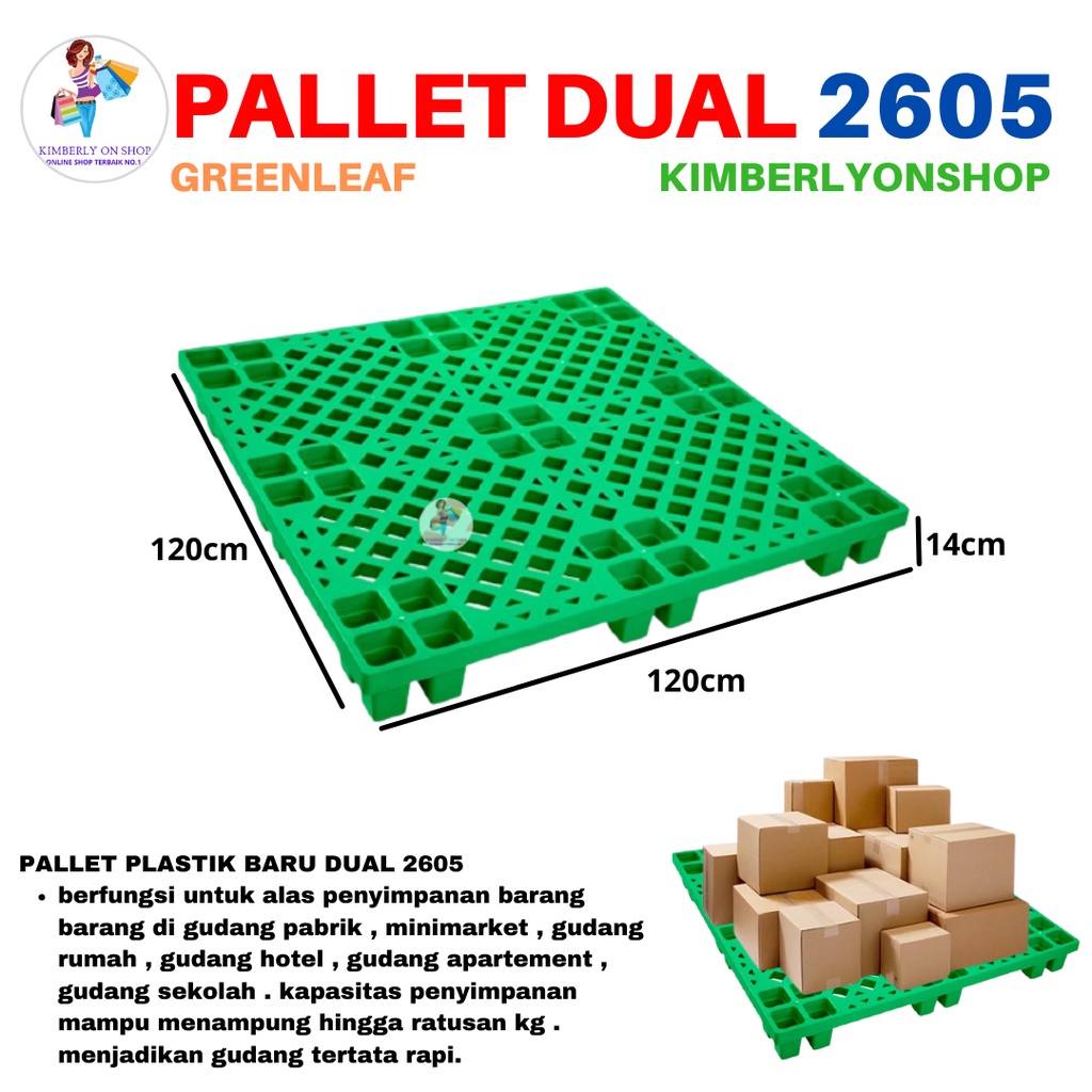 Pallet Dual Industri 2605 Green Leaf