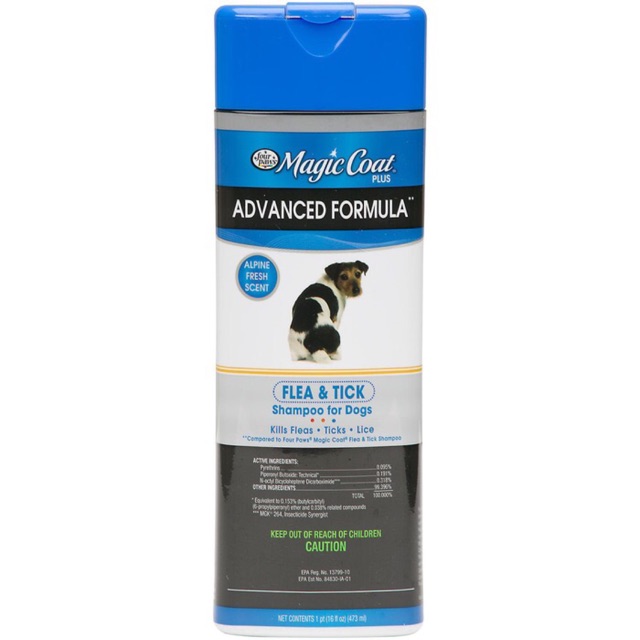 Magic coat flea &amp; tick shampoo (untuk kutu anjing) 473 ml