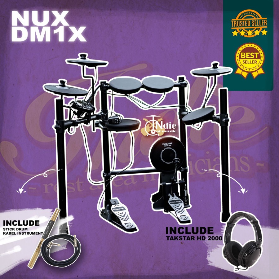 drum elektrik nux dm1x dm 1x include headphone