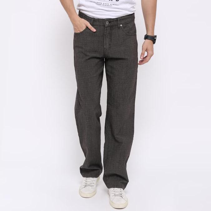 New Product Edwin Celana Jeans Edw-115-19 Regular Fit Pria Panjang Coklat - Cokelat Tua, 30 Free