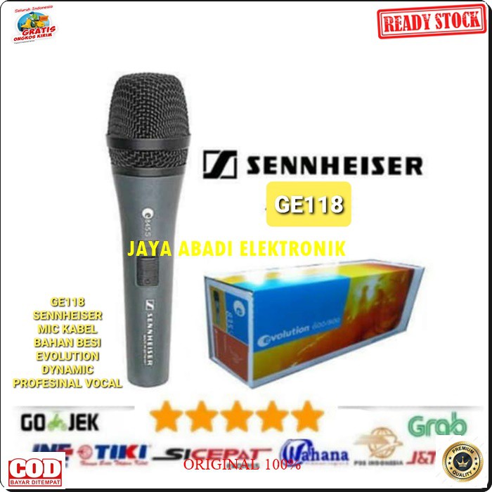 G118 SENNHEISER MIC KABEL BESI LEGENDARY MIK KABEL DYNAMIC MIKROPHONE KARAOKE MIKROPHONE VOCAL SENHEIZER AUDIO SOUND SYSTEM PENGERAS SUARA PROFESIONAL LEGENDARIS BISA SEGALA JENIS ALAT AUDIO SUARA JERNIH TANPA MENGGUNAKAN BATERAI TINGGAL COLOK LANGSUNG NY