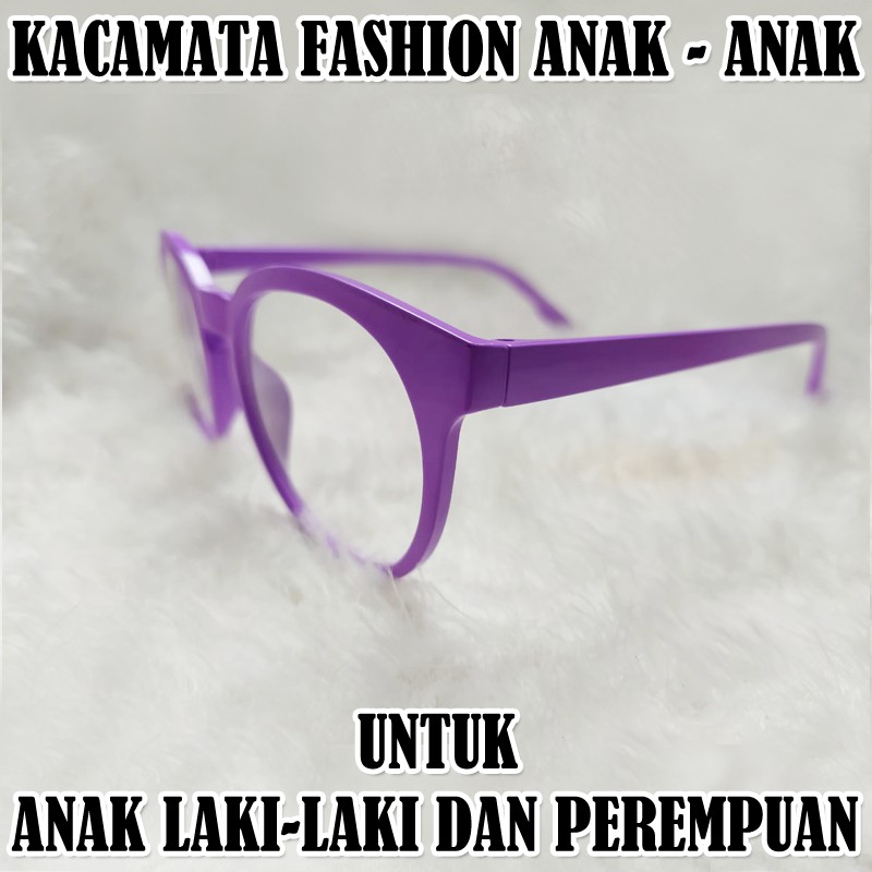 Kacamata Anak anak Fashion Oval Transparan Kids Glasses Unisex Kaca mata Anak  Bulat Oval Multicolor